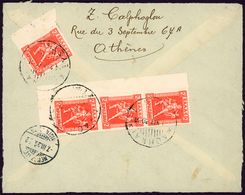 GRECE GREECE HELLAS 1911 Yt: GR 190, Enveloppe, ATHENES-NEUCHATEL, Hermes, Arkas, Iris - Brieven En Documenten