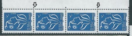 [29] Variété : N° 3755 Marianne De Lamouche Timbre Plus Grand + Normal + Plus Petit Se Tenant ** - Unused Stamps