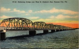 Florida Panama City Hathaway Bridge Over West St Andrew's Bay Curteich - Panama City