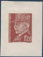 France épreuve De Luxe Découpée Du Type Pétain N°515 1fr20 Brun Type Pétain - 1941-42 Pétain