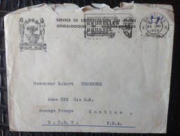 CMCA. 61. Franchise Postale. Services De Généalogies Et Démographiques à Bruxelles 1958 - Portofreiheit