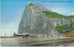 GIBRALTAR - Rock Of Gibraltar From Airfield -Bel Affranchissement Avec Flamme -  Scans Recto Verso - - Gibraltar