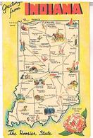 GREETINGS  FROM  INDIANA  THE  HOOSIER  STATE     TBE  US385 - Indianapolis