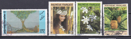 Polynésie Légendes Le Tiaré Ressources Traditionneles Ananas N°368-371-372-374 Oblitéré - Used Stamps