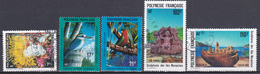 Polynésie Merveilles Sous-marines Faune Oiseaux Scultures N°376-383-384-387-388 Oblitéré - Used Stamps