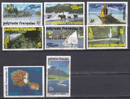 Polynésie La Peche Aux Cailloux Acivités Touristiques Année Internationale De L Espace N°390-399 à 405 Oblitéré - Used Stamps