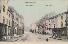 CARTE POSTALE ORIGINALE ANCIENNE COULEUR : CHATEAU SALINS LA RUE DUFAYS HOTEL PARENT  ANIMEE MOSELLE (57) - Chateau Salins