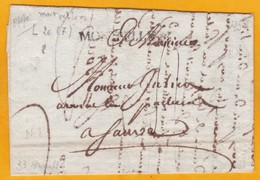 1790 - Marque Postale MONTPELLIER Sur Lettre Pliée Avec Correspondance - 1701-1800: Precursors XVIII