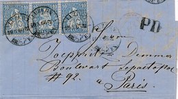 Lettre Suisse Luzern 10x3 Franco Pour Paris France - Briefe U. Dokumente