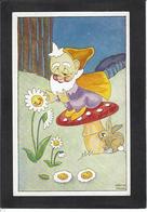 CPA Gnomes Nain Lutin Non Circulé Champignon - Fairy Tales, Popular Stories & Legends