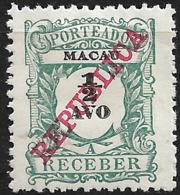 Macao Macau – 1911 Revenues Overprinted REPUBLICA - Ungebraucht