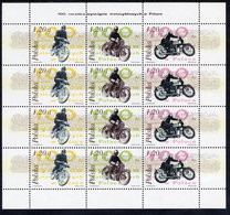 POLAND 2003 Centenary Of Motor Cycle Racing Sheetlet MNH / **.  Michel 4073-75 - Unused Stamps