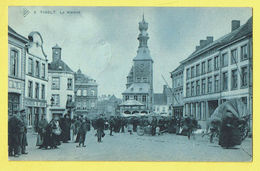 * Tielt - Thielt * (SBP, Nr 9) Le Marché, Marchands, Herberg De Arend, Belle Animation, Animée, église, Kiosque Kiosk - Tielt