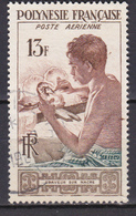 Polynésie Poste Aérienne Graveur Sur Nacre  N°1 Oblitéré - Used Stamps