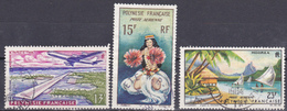 Polynésie Poste Aérienne Inauguration De L Aéroport Danseuse Paysage De Moorea  N°5-7-9 Oblitéré - Used Stamps