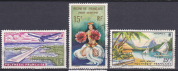 Polynésie Poste Aérienne Inauguration De L Aéroport Danseuse Paysage De Moorea  N°5-7-9 Oblitéré - Used Stamps