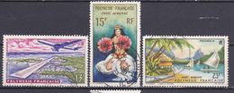 Polynésie Poste Aérienne Inauguration De L Aéroport Danseuse Paysage De Moorea  N°5-7-9 Oblitéré - Used Stamps