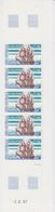 TAAF 1988 Sailing Ship "Le Gros Ventre"  1v Strip Of 5 (printing Date) ** Mnh (TA219A) - Blokken & Velletjes