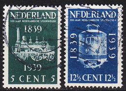 NIEDERLANDE NETHERLANDS [1939] MiNr 0334-35 ( O/used ) Eisenbahn - Used Stamps