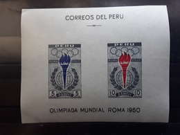 PERU / PEROU 1960 Jeux Olympiques Roma Olympics Bloc Feuillet 173 A , Neuf ** MNH TTB - Summer 1960: Rome