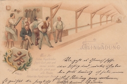 Bowling Gut Holz Old Litho Postcard 1899 - Boliche