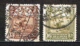 China Rep. 1923/1926 ; Mi. 199 + 201  " Reapers " , 13 Ct. + 16 Ct.  Used - 1912-1949 Republiek