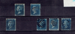 TP - GRANDE BRETAGNE De 1860 - PLANCHAGE DU N° 27 - PLANCHE 8/9/12/13/14/15 BEAU A TRES BEAU - Used Stamps