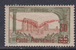 Tunisie P.A.  N° 1  X  30 C. Sur 35 Vert-olive Et Brun  Trace De Charnière Sinon TB - Airmail