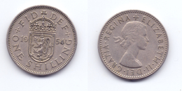 Great Britain 1 Shilling 1954 Scottish Shield - I. 1 Shilling