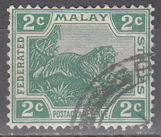 MALAYA       SCOTT NO. 52     USED    YEAR  1922      WMK 4 - Federation Of Malaya