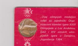 OLYMPIC WINTER GAMES SARAJEVO  1984  ~~~  MEDALLION SARAJEVO ~ LOS ANGELES - Autres & Non Classés