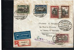 LMON3 -  DANZIG LETTRE AVION SERIE EXPOSITION LUFPOST 15/6/1935 - Lettres & Documents