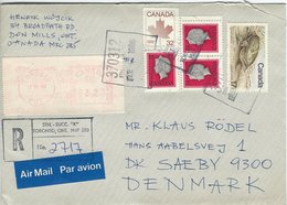 Canada - Airmail. Registered Cover Sent To Denmark 1986.. H-1592 - Aangetekend