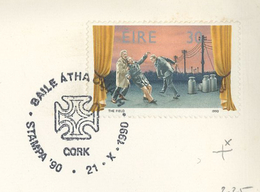 Brief 1990 Baile Cork The Field Theater Milchkannen Strommasten - Cartas & Documentos