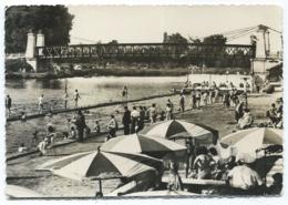 CPSM TRES ANIMEE BORAN, PLAGE DE LYS - CHANTILLY, LE GRAND BAIN, OISE 60 - Boran-sur-Oise