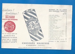 BUVARD -  CHICORÉE MAIRESSE - 59 - CAMBRAI - LISTE DES CADEAUX - Café & Thé