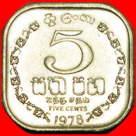 * GREAT BRITAIN (1978-1991): SRI LANKA  5 CENTS 1978 MINT LUSTRE! LOW START  NO RESERVE! - Sri Lanka
