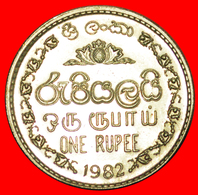 * GREAT BRITAIN (1972-1994): SRI LANKA  1 RUPEE 1982 MINT LUSTRE! LOW START  NO RESERVE! - Sri Lanka