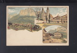 KuK Litho-AK St. Johann Erinnerung An Die Fahnenweihe Des Kath. Erbeitervereines 1913 - St. Johann In Tirol
