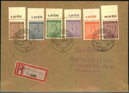 1946, WEST-SACHSEN, Ziffern Komplett Vom Oberrand (alle Von Feld 8) Ab ZWENKAU - Mi-Nr. 126/137, 3 U. 4 Pfg Y Sonst X - Brieven En Documenten