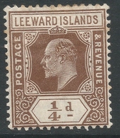 Leeward Islands. 1907-11 KEVII. ¼d MH. SG 36 - Leeward  Islands
