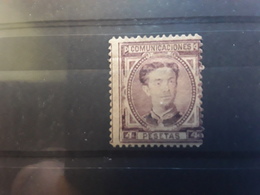 ESPAGNE / ESPANA / SPAIN / SPANIEN 1876 Alfonso XII Yvert No 170,4 PESETAS Brun Lilas VARIETE IMPRESSION Neuf * MH, TB - Unused Stamps