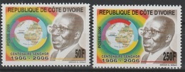 Côte D'Ivoire Ivory Coast 2006 Mi. 1481-1482 Leopold Sedar Senghor Sénégal President MNH** - Otros & Sin Clasificación