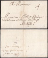 France 1681 - Lettre Avec Courrier Oficiel  07/03/1681 De Paris Pour Bagé Taxe "4" (7G34626)DC2604 - ....-1700: Précurseurs