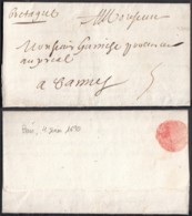 France 1690 - Lettre Avec Courrier Particulaire 04/06/1690 De Paris Vers Camy Taxe "5" (7G34626)DC2612 - ....-1700: Précurseurs