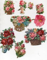 Lot De 9 Découpis : Fleurs / Roses  (PPP17848) - Fleurs