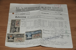 24-     REKENING, N.V. V/h GEBROEDERS MERENS, HAARLEM -- 1940 - Nederland