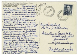 Ref 1281 - 1962 Postcard - Polarsirkelen / Arctic Circle Norway Postmark To Netherlands - Brieven En Documenten