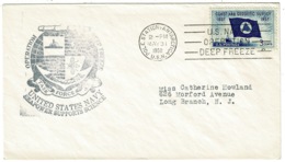 Ref 1281 - 1958 USA Antarctic Cover - Operation Deep Freeze - Pole Station Postmark - Brieven En Documenten