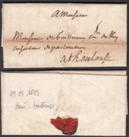 France 1679 - Lettre Avec Courrier Particulaire 09/09/1679 De Paris Vers Toulouse Taxe "5"  (7G34626) DC2629 - ....-1700: Vorläufer